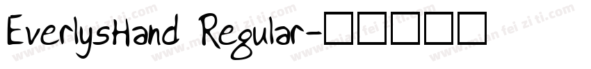 EverlysHand Regular字体转换